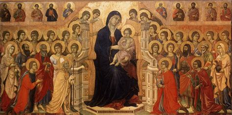 La Maestà de Duccio: Une Symphonie Chromatique d'Or et de bleu Profond !