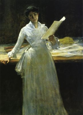 The Harp Player! La Mélancolie Romantique de William Merritt Chase