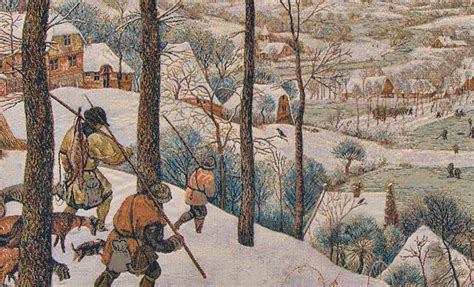  The Hunters in the Snow :  Une Tapestry de la Nature Brutale et du Temps Immobile